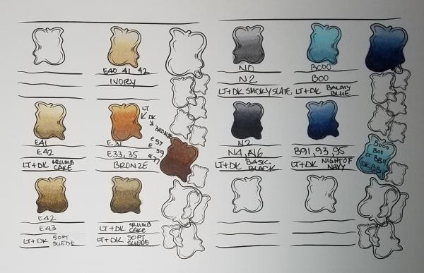 Color Blending Reference Sheets | Tracy Marie Lewis | www.stuffnthingz.com