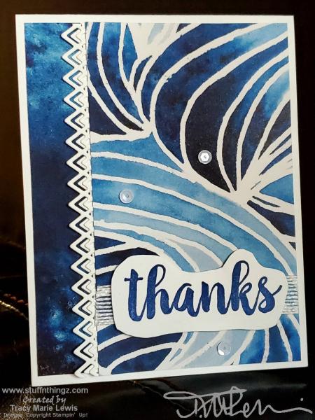 Blueberry Bushel Batique Waves Birthday Card | Tracy Marie Lewis | www.stuffnthingz.com