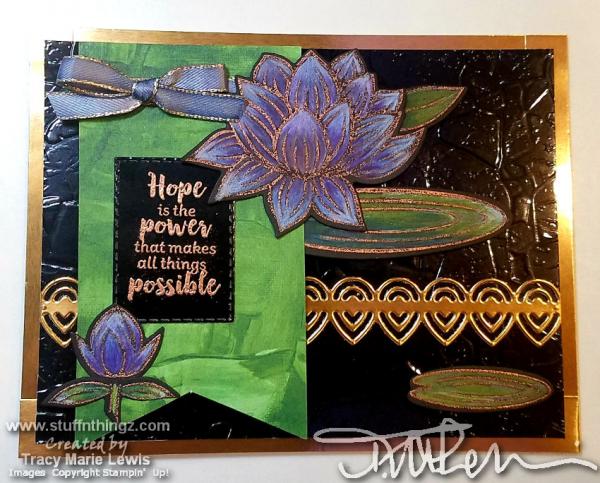 Purple Lilies Hope Card Indoor Light | Tracy Marie Lewis | www.stuffnthingz.com