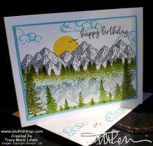 Mountain Air Masculine Birthday Card | Tracy Marie Lewis | www.stuffnthingz.com