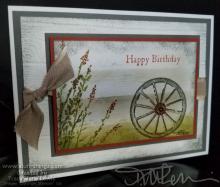 Country Wheel Happy Birthday Card | Tracy Marie Lewis | www.stuffnthingz.com