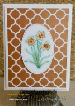 Daffodil March Flower CAS Card | Tracy Marie Lewis | www.stuffnthingz.com