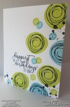 Swirly Happy Birthday Card | Tracy Marie Lewis | www.stuffnthingz.com