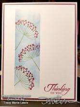 Sponged Floral Thinking Of You Card | Tracy Marie Lewis | www.stuffnthingz.com
