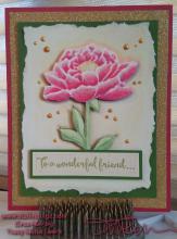 Pink And Gold Flower Card | Tracy marie Lewis | www.stuffnthingz.com