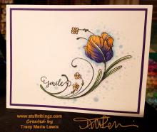 Smile Floral Card | Tracy Marie Lewis | www.stuffnthingz.com