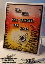 Video Tutorial - Not All Who Wander Are Lost Card | Tracy Marie Lewis | www.stuffnthingz.com