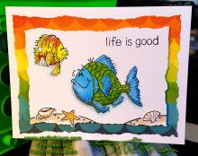 Life Is Good Rainbow Fish Card | Tracy Marie Lewis | www.stuffnthingz.com