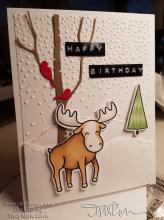 Winter Moose Birthday Card | Tracy Marie Lewis | www.stuffnthingz.com